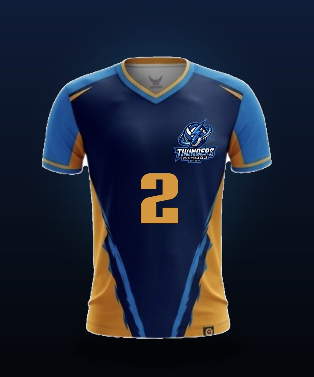 Camisa Thunders Masculino Azul, vista frontal